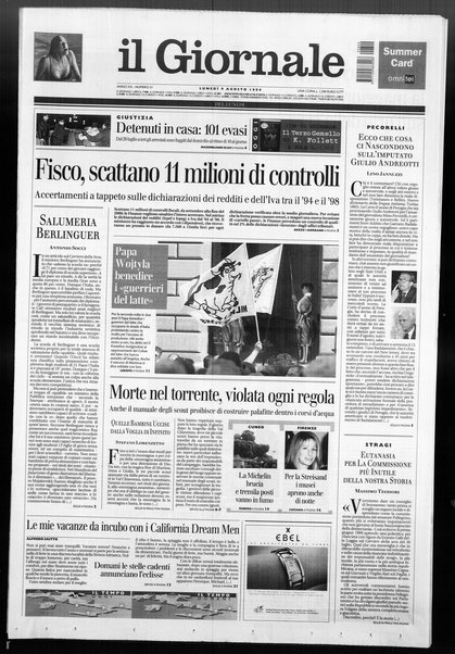 Il giornale del lunedi